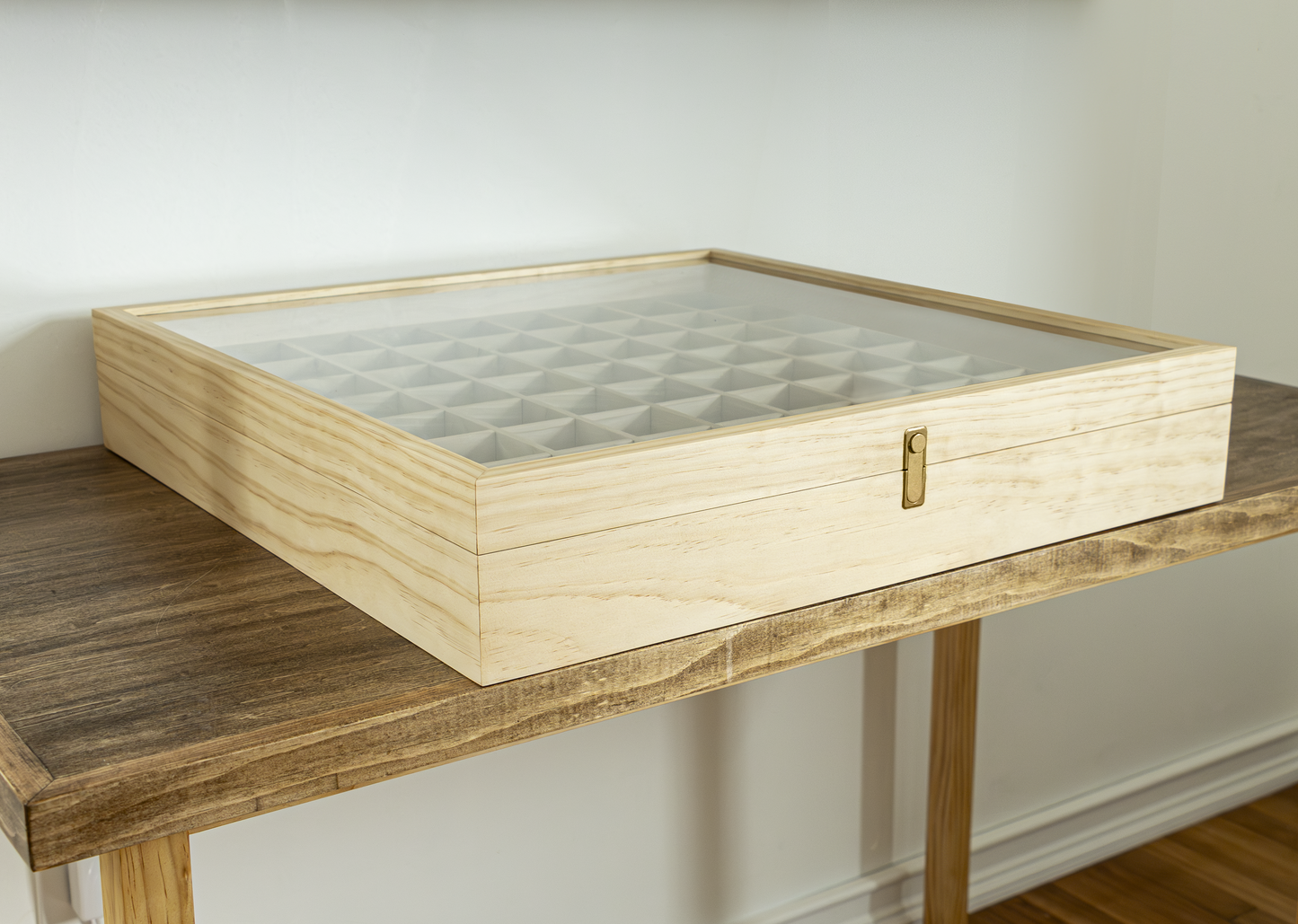 Customized 72 Slot Solid Wood Watch Case