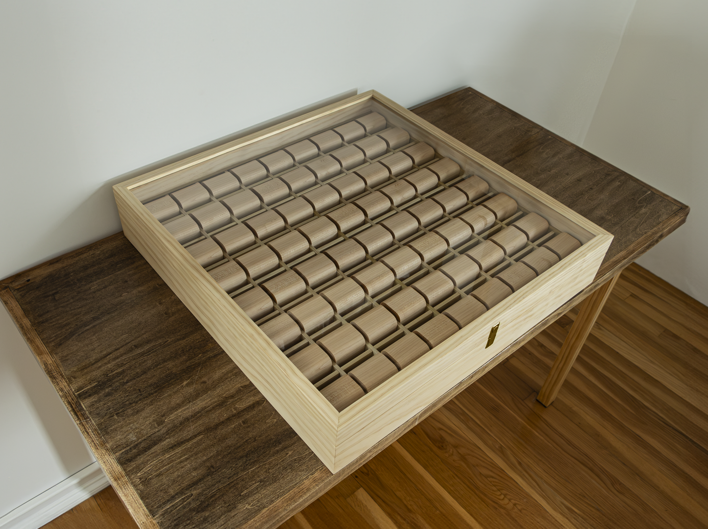 Customized 72 Slot Solid Wood Watch Case