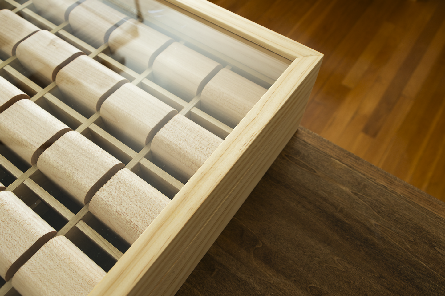 Customized 72 Slot Solid Wood Watch Case